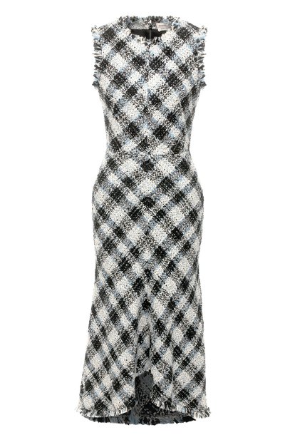 Твидовое платье ALEXANDER MCQUEEN синего цвета по цене 324000 руб., арт. 577592/QEAAR, фото 1 Твидовое платье ALEXANDER MCQUEEN, арт. 577592/QEAAR, фото 1