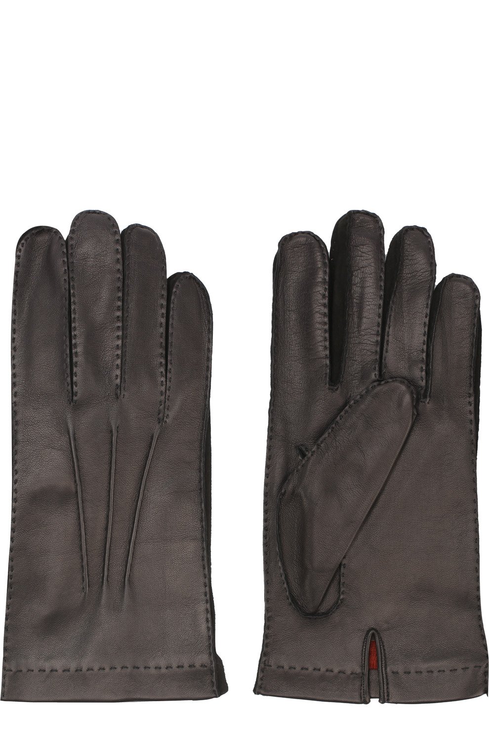 Кожаные перчатки с подкладкой из смеси кашемира и шелка LORO PIANA, арт. FAF4256, фото 2