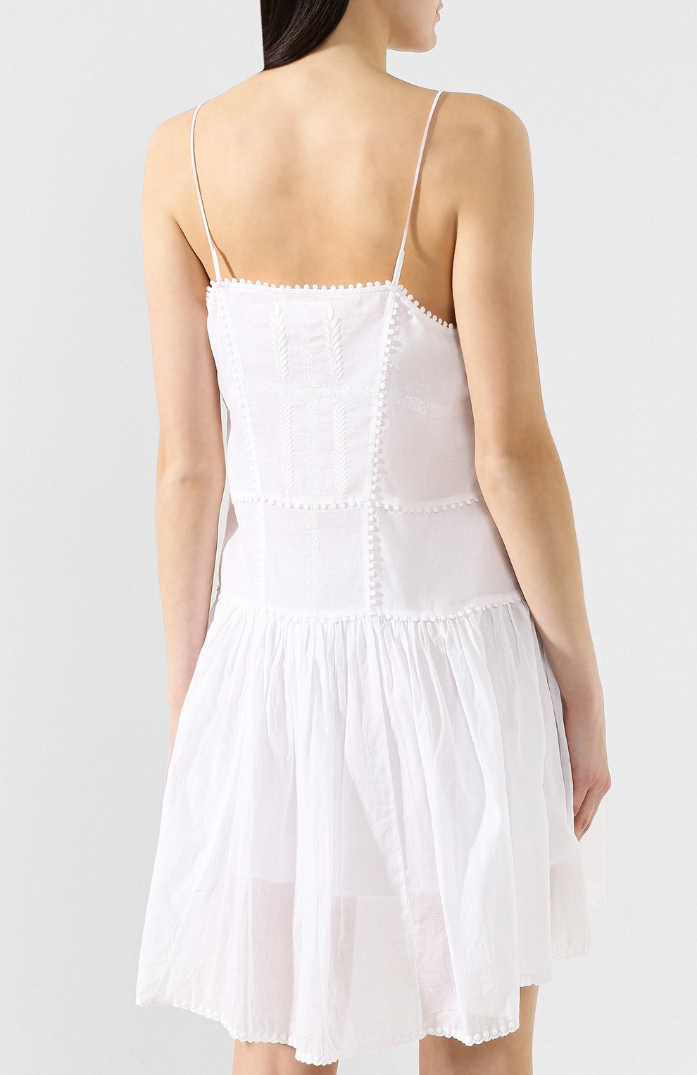 Хлопковое платье ISABEL MARANT ETOILE белого цвета по цене 30700 руб., арт. R01262-19P023E/AMELIE, фото 4 Хлопковое платье ISABEL MARANT ETOILE, арт. R01262-19P023E/AMELIE, фото 4