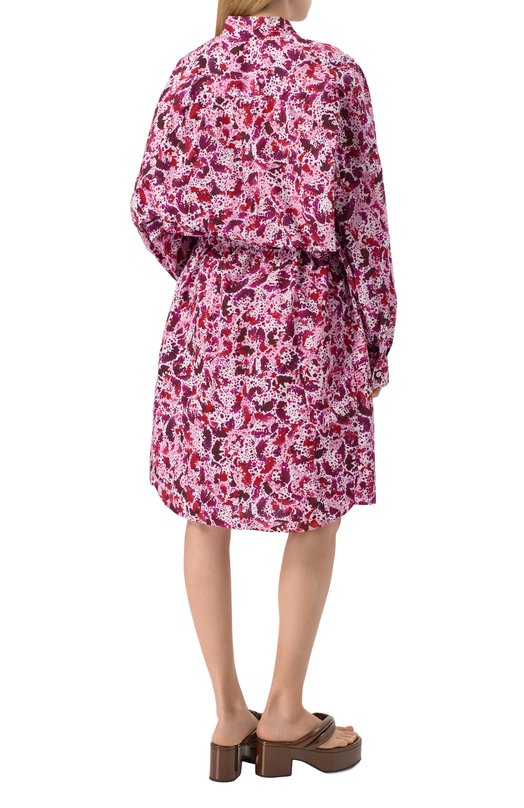 Хлопковое платье Dries Van Noten 251-011002-1014 Розовый  251-011002-1014 Фото 4