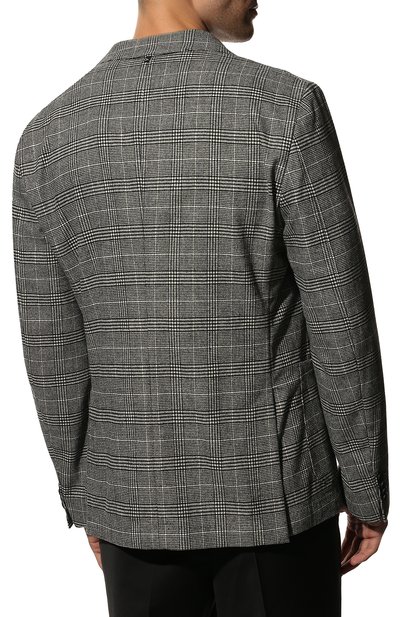 Пиджак из шерсти и вискозы BOSS черно-белого цвета по цене 48700 руб., арт. 50479484, фото 4 Пиджак из шерсти и вискозы BOSS, арт. 50479484, фото 4