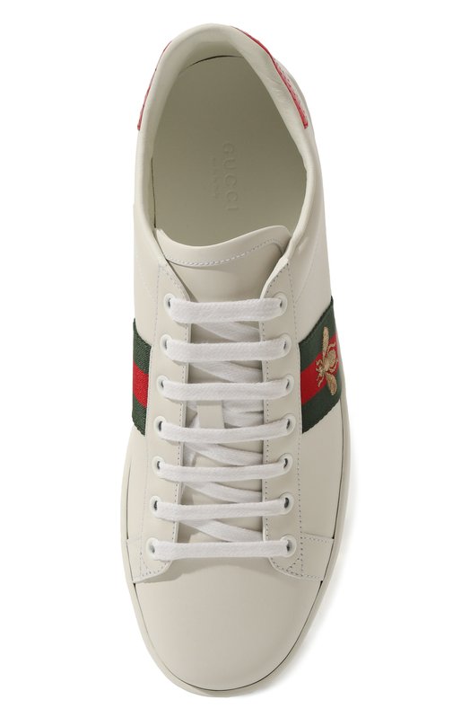 Кожаные кеды New Ace Gucci 431942/02JP0 Белый  431942/02JP0 Фото 6