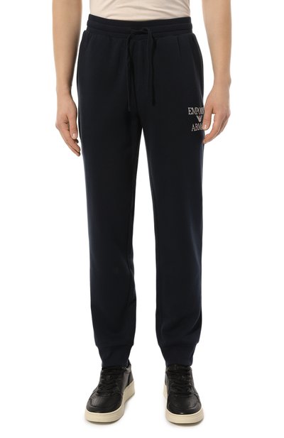Джоггеры EMPORIO ARMANI темно-синего цвета по цене 12800 руб., арт. 111873/3F571, фото 3 Джоггеры EMPORIO ARMANI, арт. 111873/3F571, фото 3