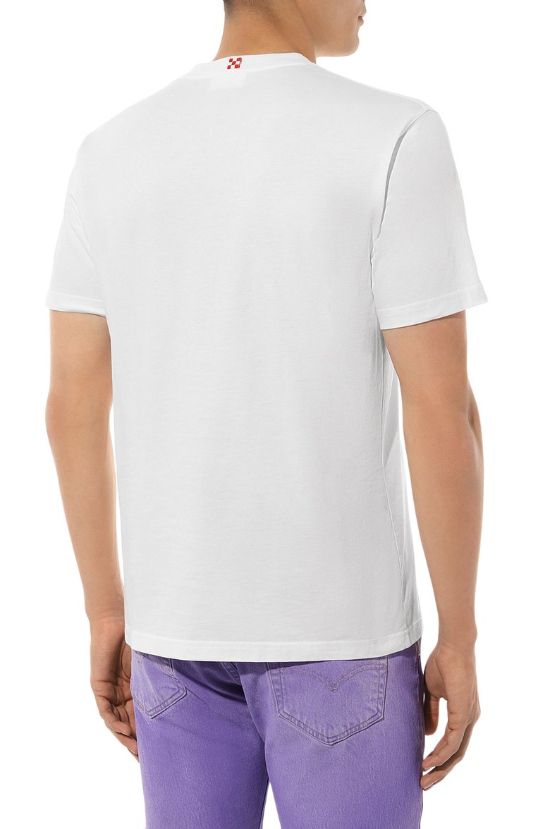 Мужская хлопковая футболка MC2 SAINT BARTH белого цвета, арт. STBM TSHIRT MAN/TSHM001/02203B | Фото 4 (Длина (для топов): Стандартные; Рукава: Короткие; Материал внешний: Хлопок; Принт: С принтом; Стили: Кэжуэл; Кросс-КТ: Пляж, Джерси; Мужское Кросс-КТ: Футболка-одежда; Детали: Без декора; Автоматизация состава: Проставлено; Автоматизация ТО: Проставлено)
