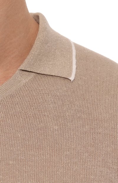 Поло изо льна и хлопка FEDELI, арт. 6UE05428, фото 5