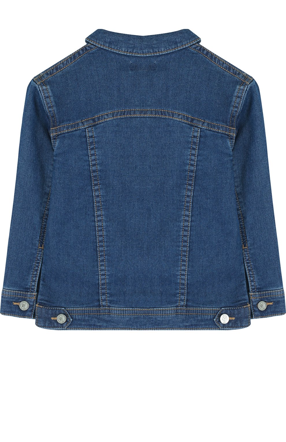 Джинсовая куртка с аппликациями KENZO синего цвета по цене 10450 руб., арт. KL41008/3A-6A, фото 2 Джинсовая куртка с аппликациями KENZO, арт. KL41008/3A-6A, фото 2