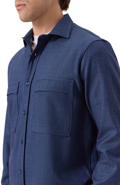 Рубашка из шерсти и шелка PAUL&SHARK, арт. 26413318, фото 5