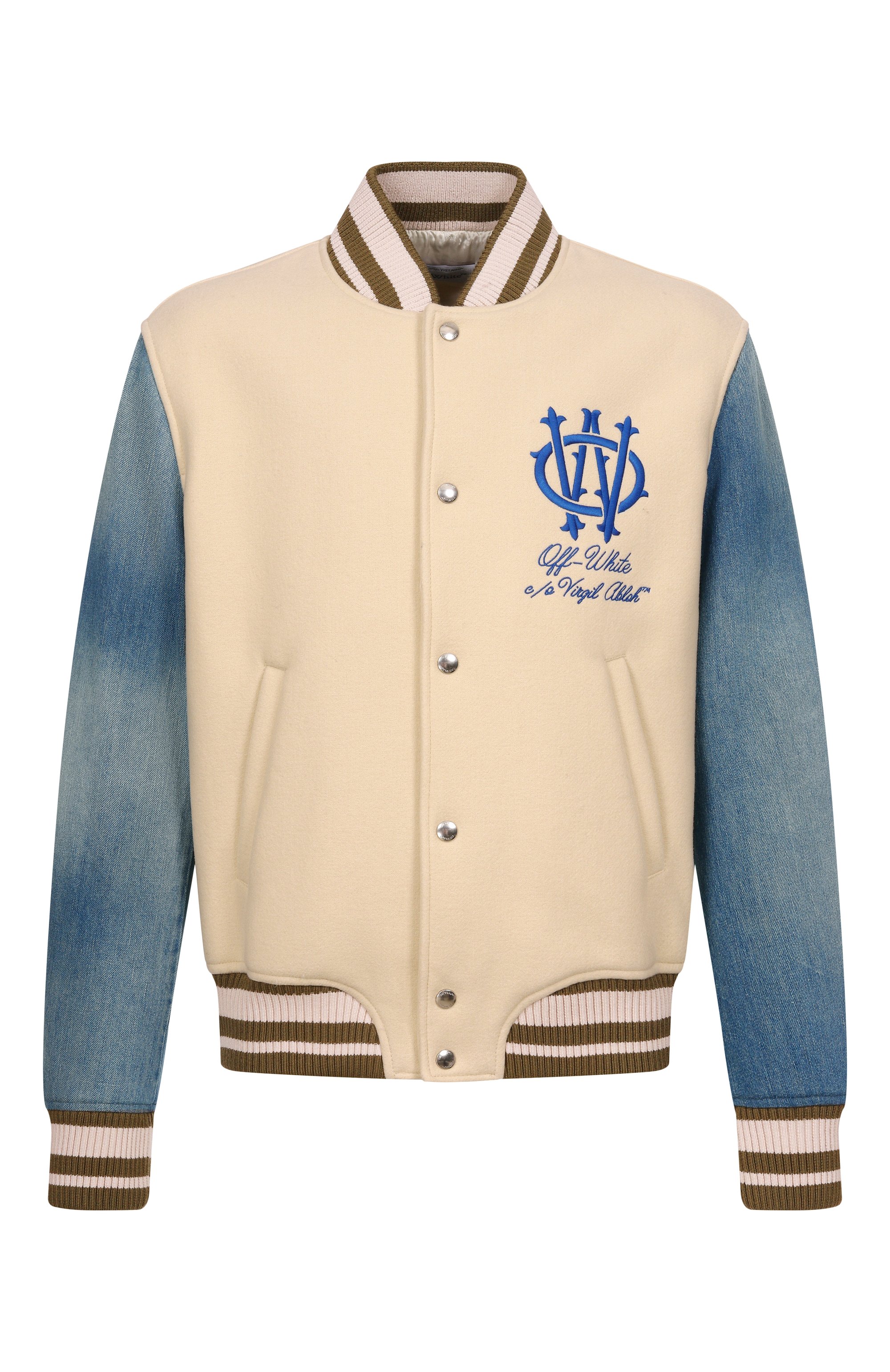Комбинированный бомбер OFF-WHITE, арт. 0MEH053F25FAB004, фото 1