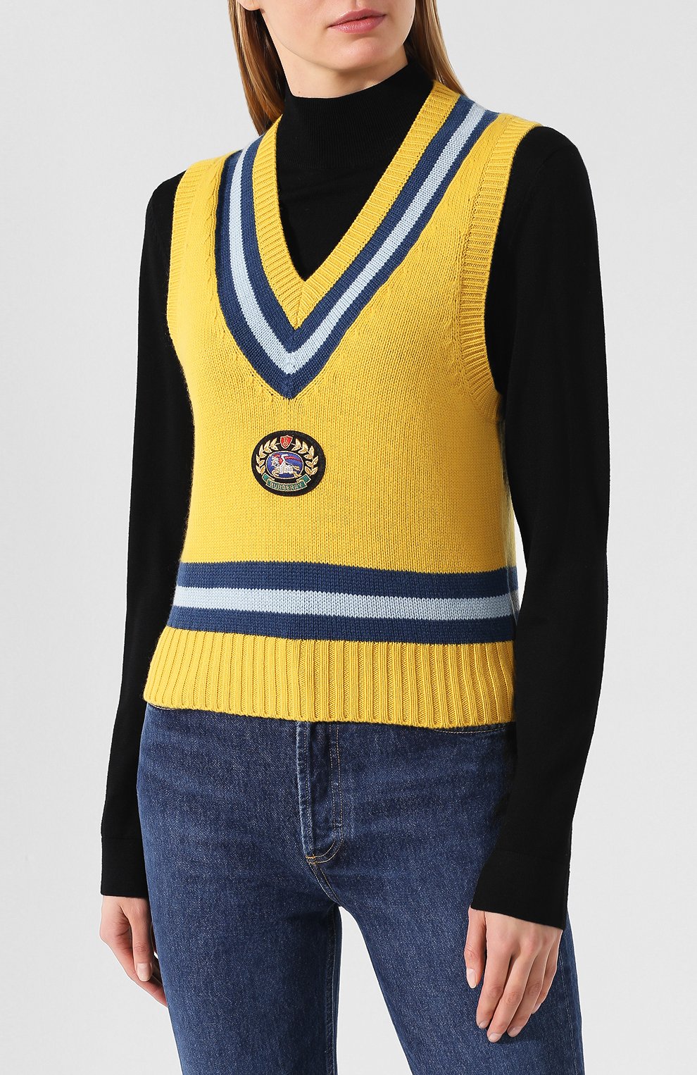 Жилет из смеси шерсти и кашемира BURBERRY, арт. 8004791, фото 3
