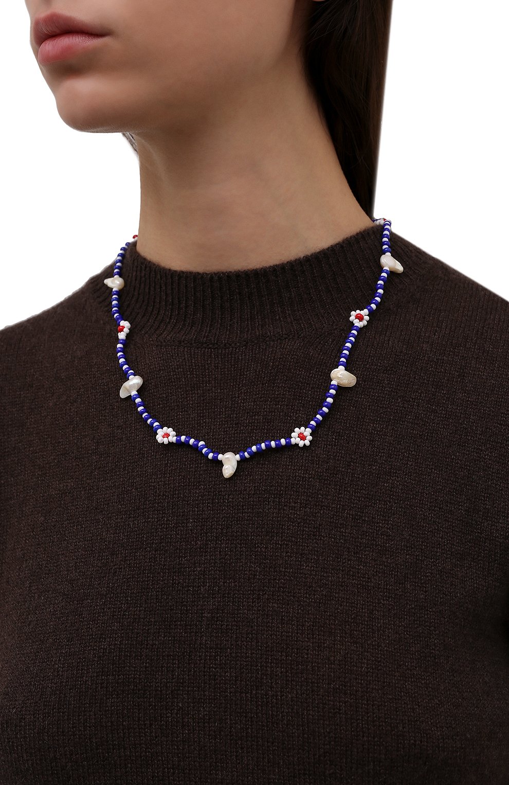 Колье морской клык HIAYNDERFYT синего цвета по цене 6160 руб., арт. 1-5BSFP, фото 2 Колье морской клык HIAYNDERFYT, арт. 1-5BSFP, фото 2