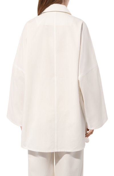 Хлопковая куртка TOTEME белого цвета по цене 69950 руб., арт. 241-WR01050-FB0103, фото 4 Хлопковая куртка TOTEME, арт. 241-WR01050-FB0103, фото 4