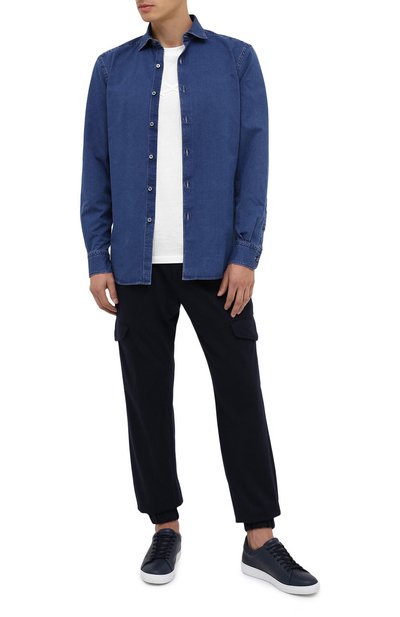 Шерстяные джоггеры ZEGNA темно-синего цвета по цене 110500 руб., арт. UVI11/TT15, фото 3 Шерстяные джоггеры ZEGNA, арт. UVI11/TT15, фото 3