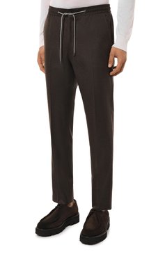 Мужские шерстяные брюки CORNELIANI темно-коричневого цвета, арт. 944L25-9418111 | Фото 3 (Материал сплава: Проставлено; Материал внешний: Шерсть; Драгоценные камни: Проставлено; Длина (брюки, джинсы): Стандартные; Случай: Повседневный; Стили: Кэжуэл)