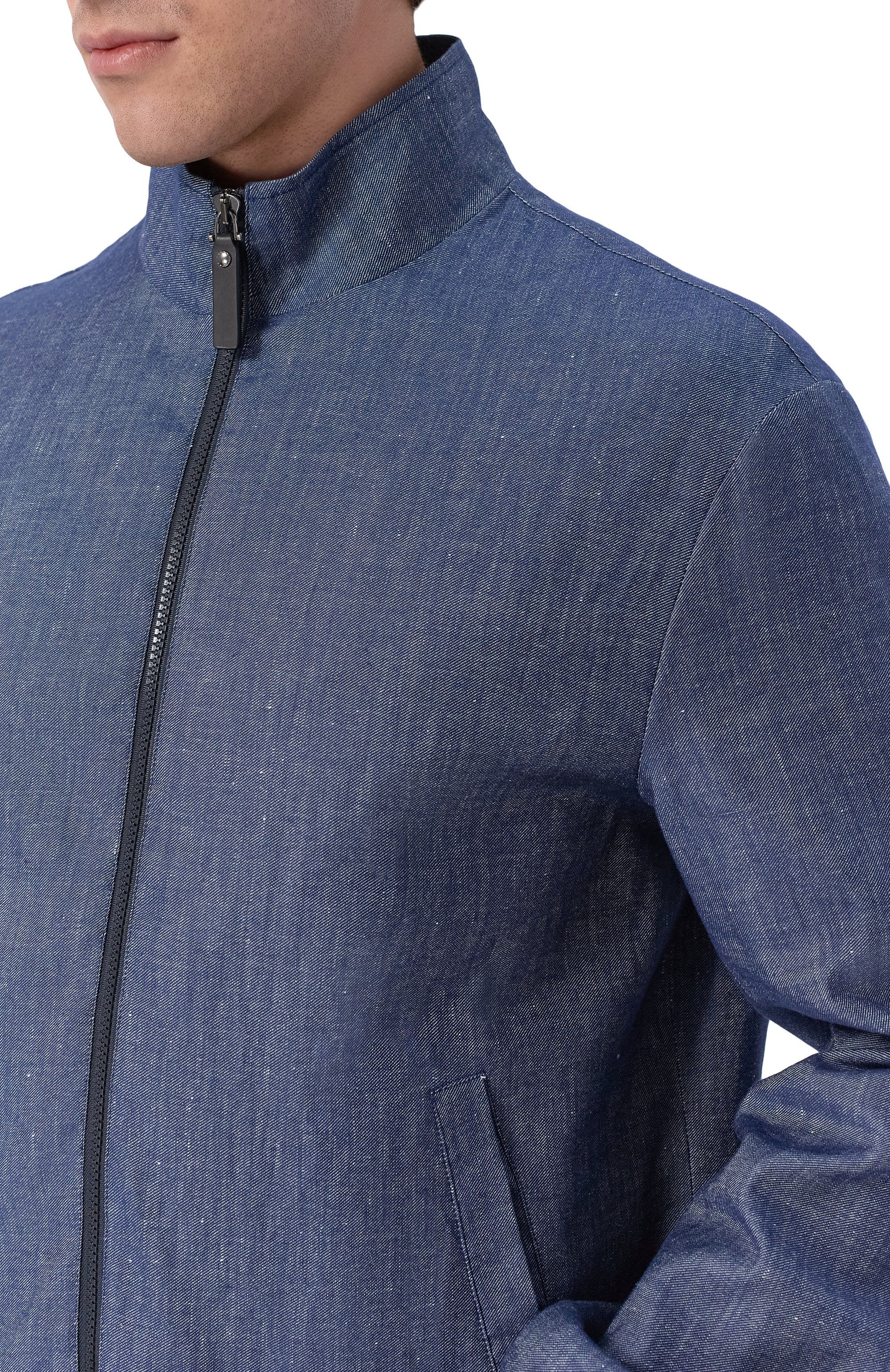 Бомбер изо льна и хлопка CANALI, арт. 041087U/SG03468, фото 5