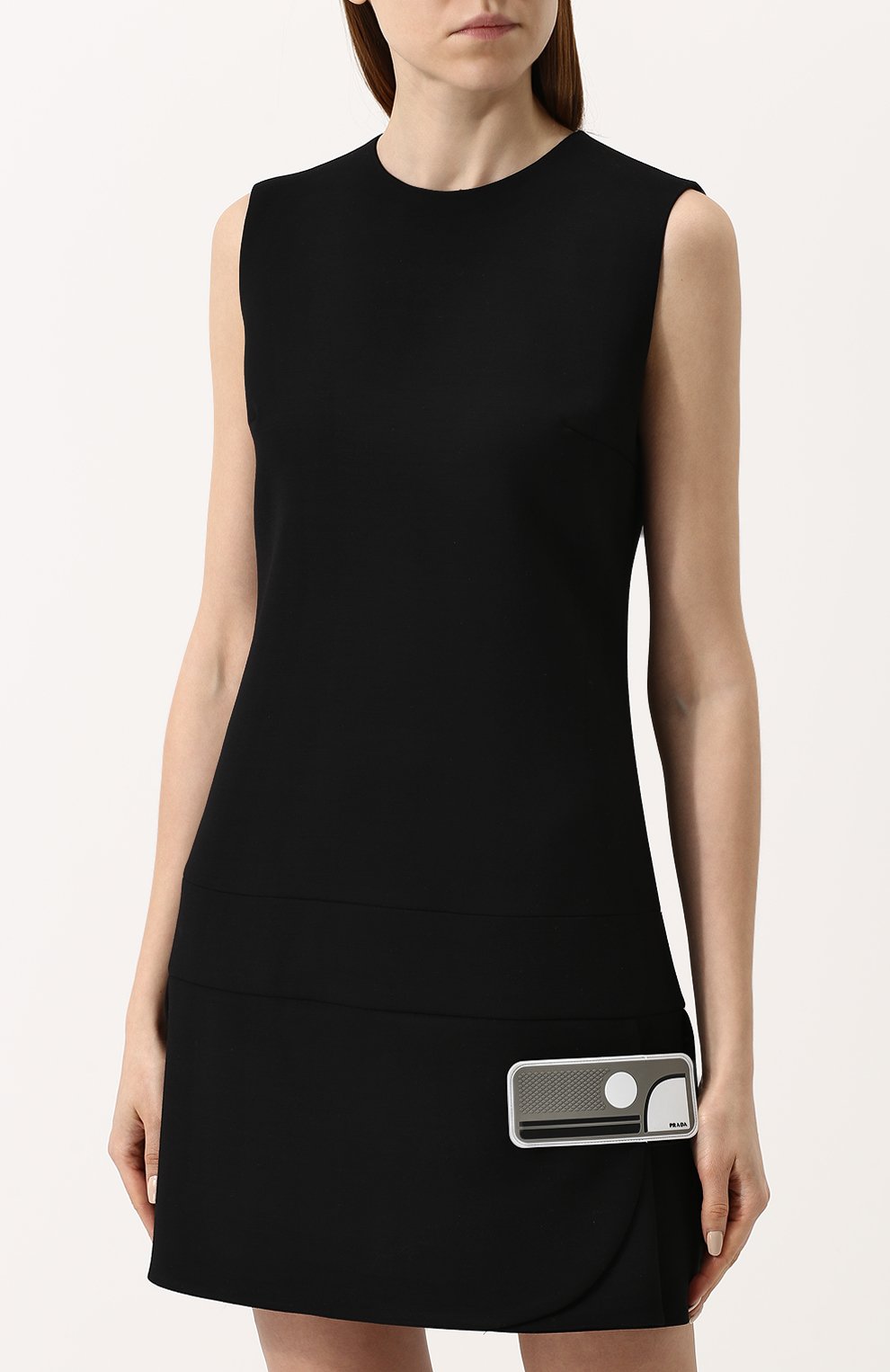 Приталенное шерстяное мини-платье без рукавов PRADA, арт. P35Z4-1P8E-F0700, фото 3