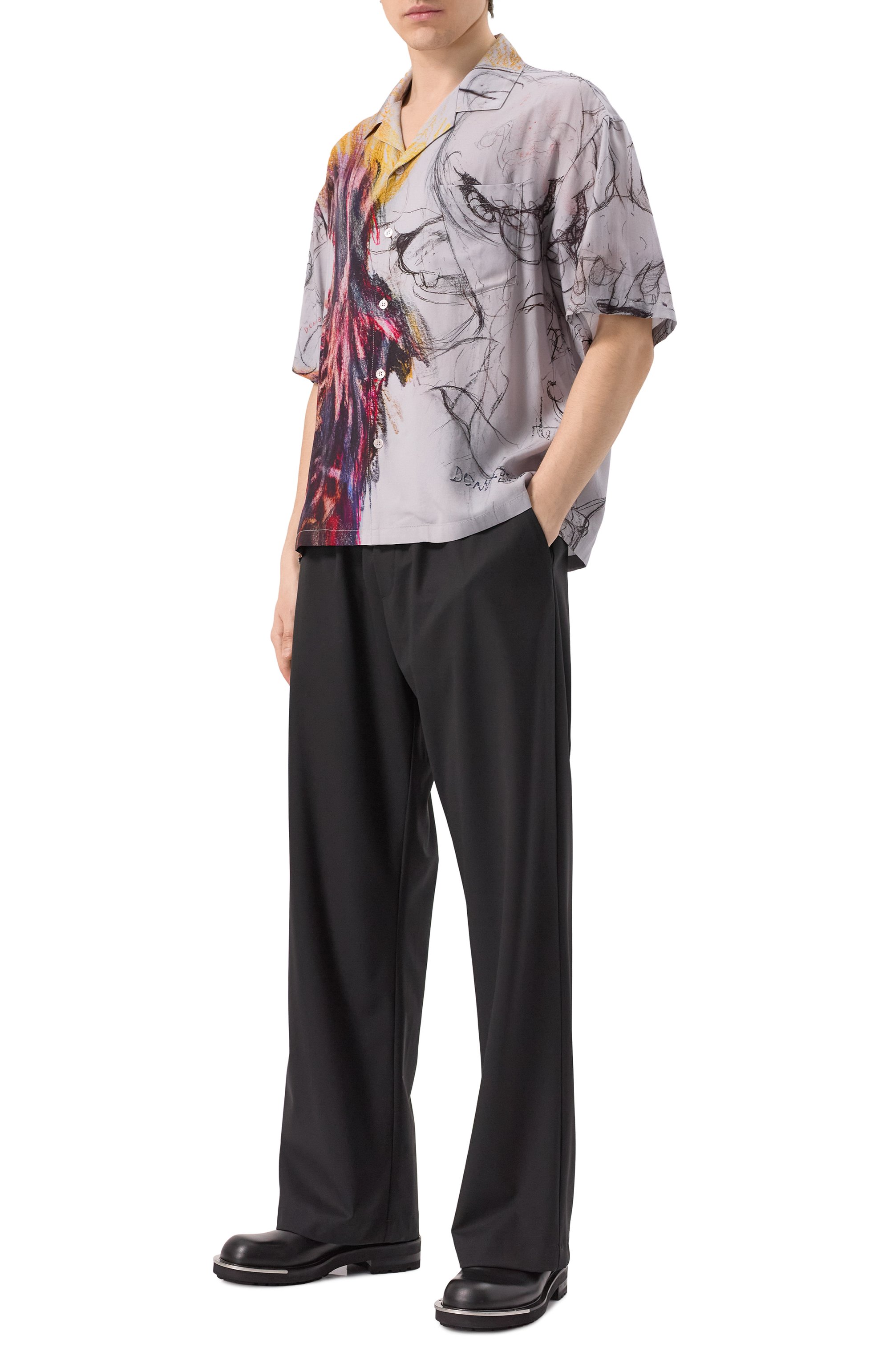 Рубашка из вискозы DOMREBEL, арт. ASCEND/CAMP C0LLAR SHIRT, фото 2