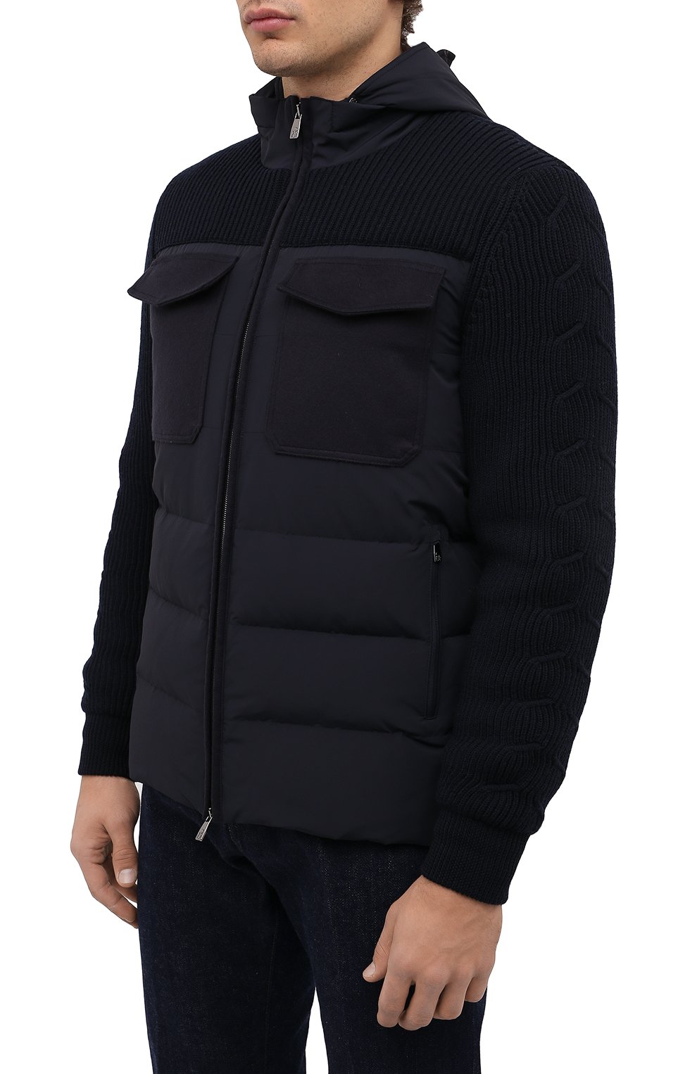 Комбинированная куртка CORNELIANI, арт. 88LM60-1820164/00, фото 3