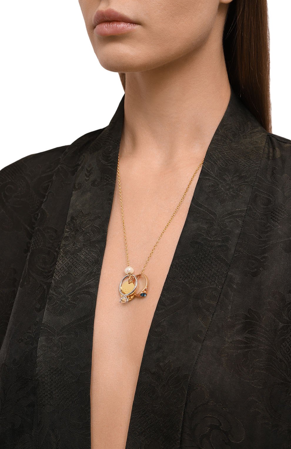 Подвеска на цепочке MARNI золотого цвета по цене 33550 руб., арт. C0MV0423A0 P6525, фото 2 Подвеска на цепочке MARNI, арт. C0MV0423A0 P6525, фото 2