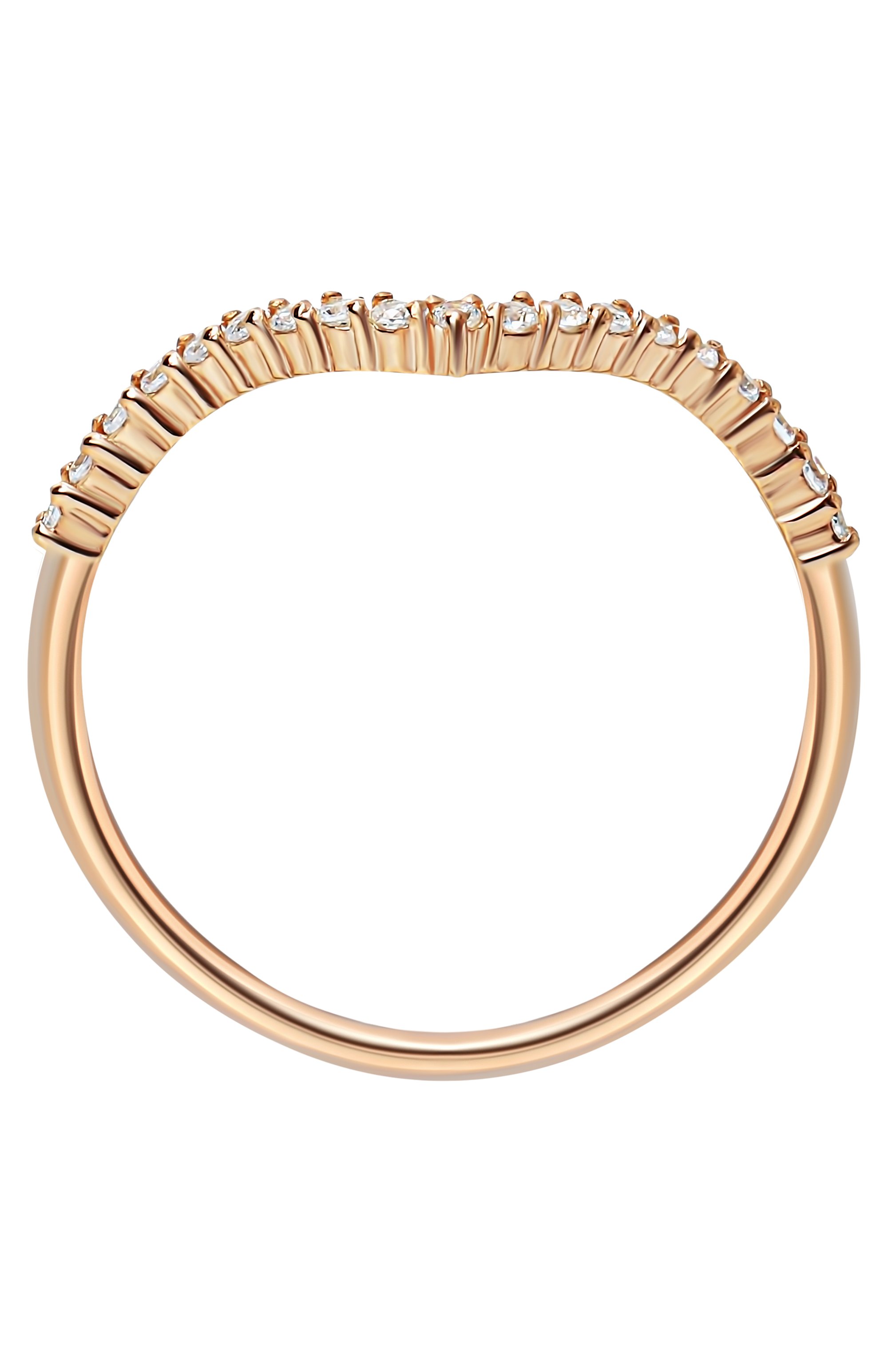 Кольцо-волна с паве MOONKA, арт. tr-wr-g, фото 4