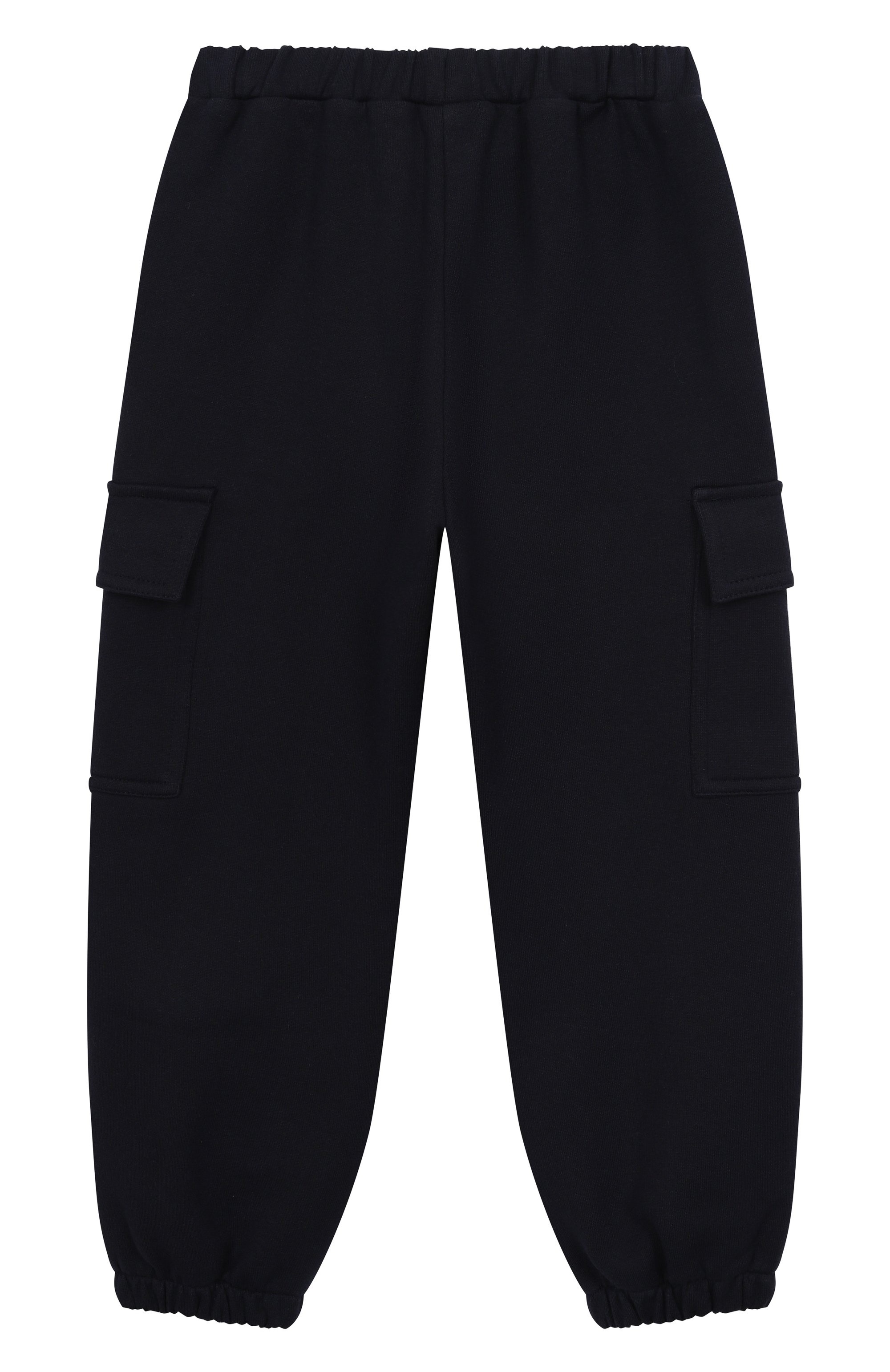 Хлопковые джоггеры IL GUFO темно-синего цвета по цене 17550 руб., арт. A25GPL0027M0107/5-8, фото 2 Хлопковые джоггеры IL GUFO, арт. A25GPL0027M0107/5-8, фото 2