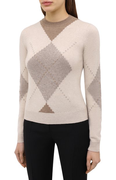 Кашемировый пуловер LORO PIANA светло-бежевого цвета по цене 185000 руб., арт. FAL3595, фото 3 Кашемировый пуловер LORO PIANA, арт. FAL3595, фото 3