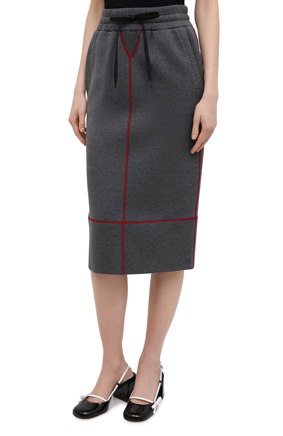 Хлопковая юбка MIU MIU, арт. MJD175-1QHY-F0480, фото 3