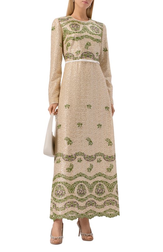 Платье с отделкой пайетками Giambattista Valli 25FWPVCA5182/35PAI Кремовый  25FWPVCA5182/35PAI Фото 2