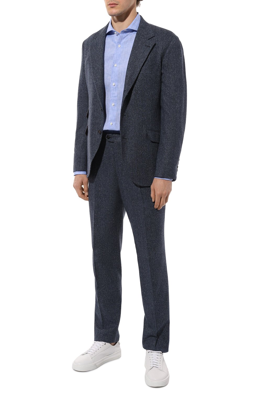 Костюм из шерсти и шелка BRUNELLO CUCINELLI темно-синего цвета по цене 632500 руб., арт. MY452LDWH, фото 2 Костюм из шерсти и шелка BRUNELLO CUCINELLI, арт. MY452LDWH, фото 2