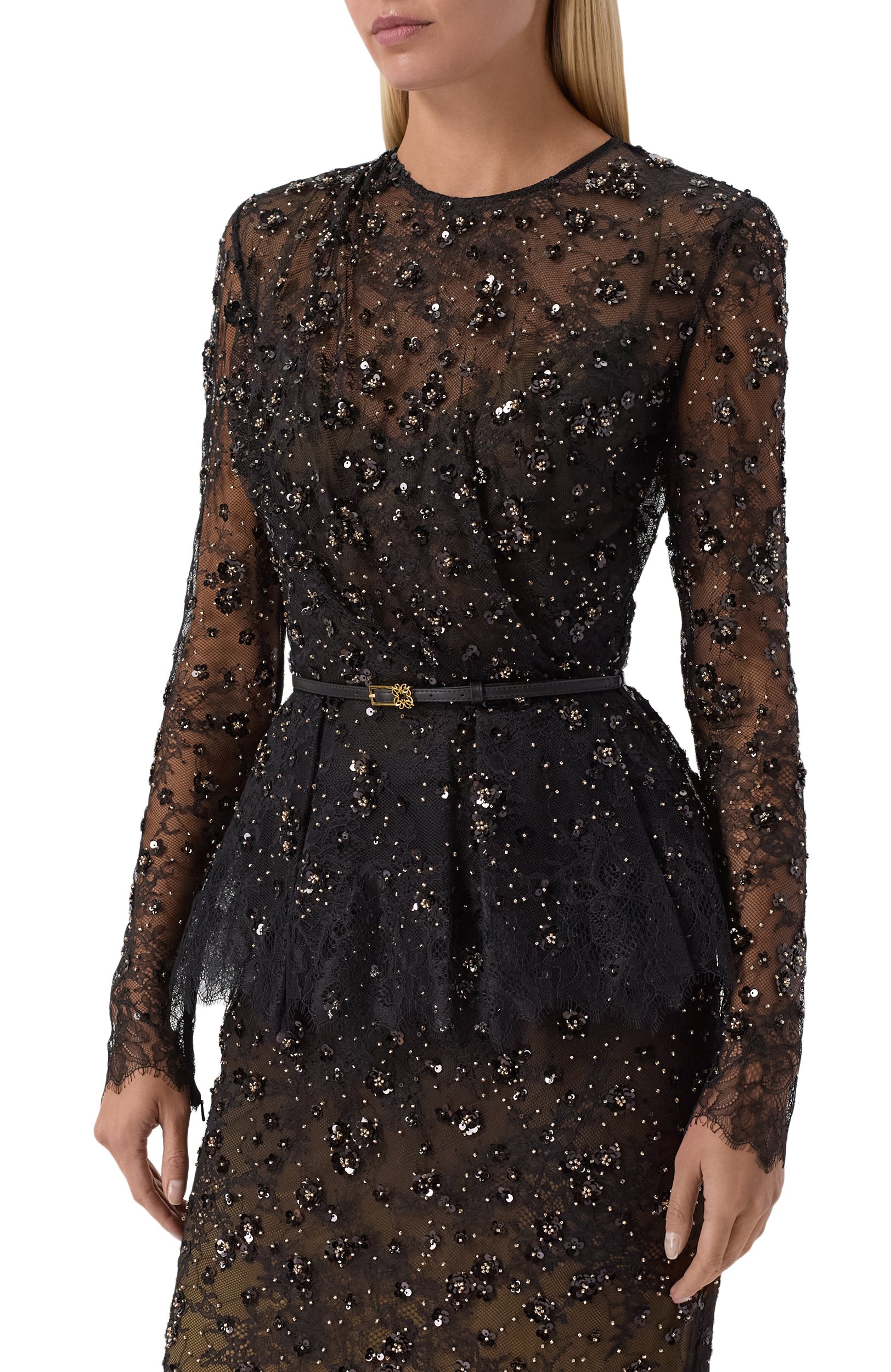 Топ с отделкой пайетками ELIE SAAB, арт. T0415NP26/LAE04, фото 3