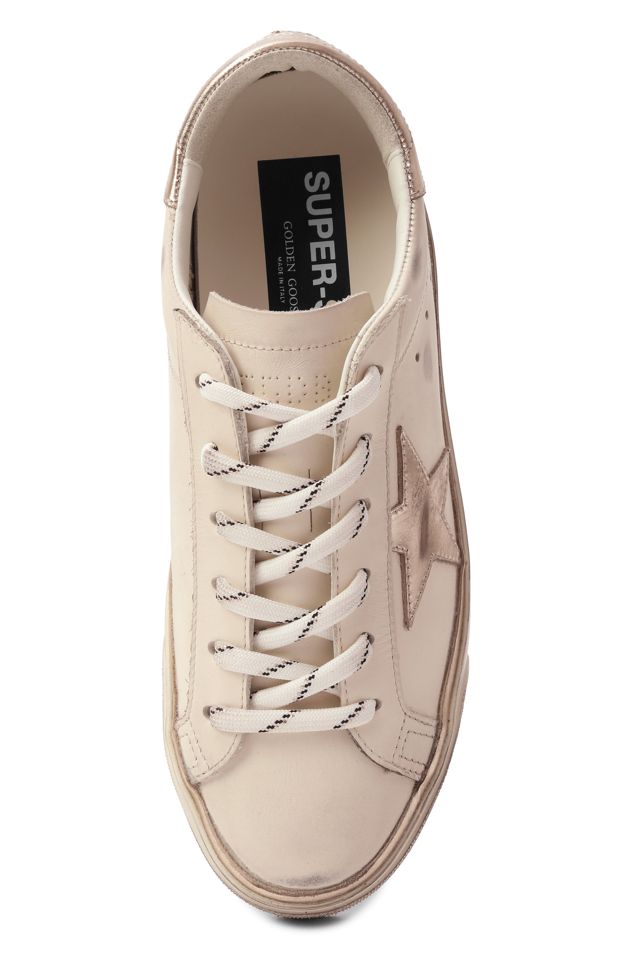 Кожаные кеды super-star GOLDEN GOOSE DELUXE BRAND, арт. GWF00101.F007558, фото 6