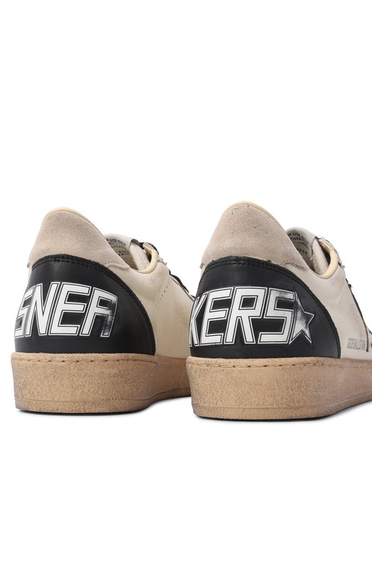 Кожаные кеды Ballstar Golden Goose Deluxe Brand GMF00117.F008164 Кремовый  GMF00117.F008164 Фото 6