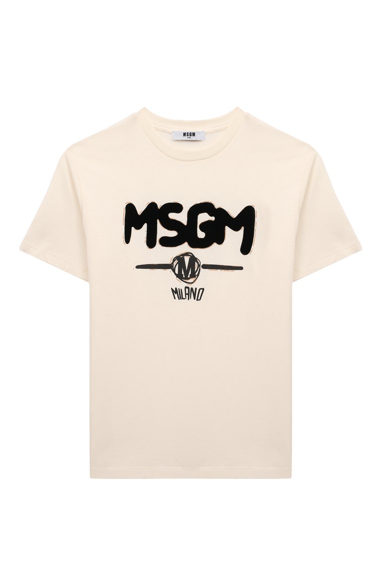 Хлопковая футболка MSGM KIDS, арт. F4MSJBTH087, фото 1