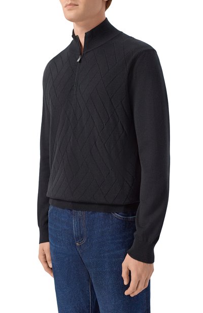 Шерстяной джемпер CORNELIANI черного цвета по цене 74450 руб., арт. 28M50A/2A25113, фото 3 Шерстяной джемпер CORNELIANI, арт. 28M50A/2A25113, фото 3