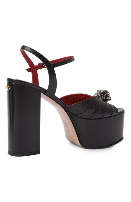 Кожаные босоножки Panthea 125 Valentino 8W2S0PA9/LIR Чёрный  8W2S0PA9/LIR Фото 5