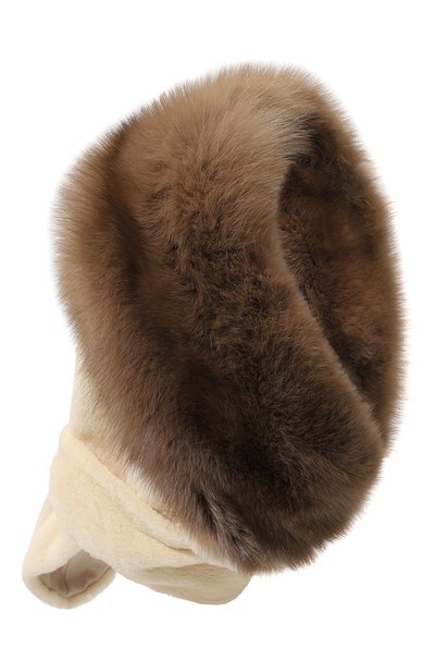 Женский меховой капюшон из норки и соболя VICTORIA KUSENKOVA, арт. 041213641032