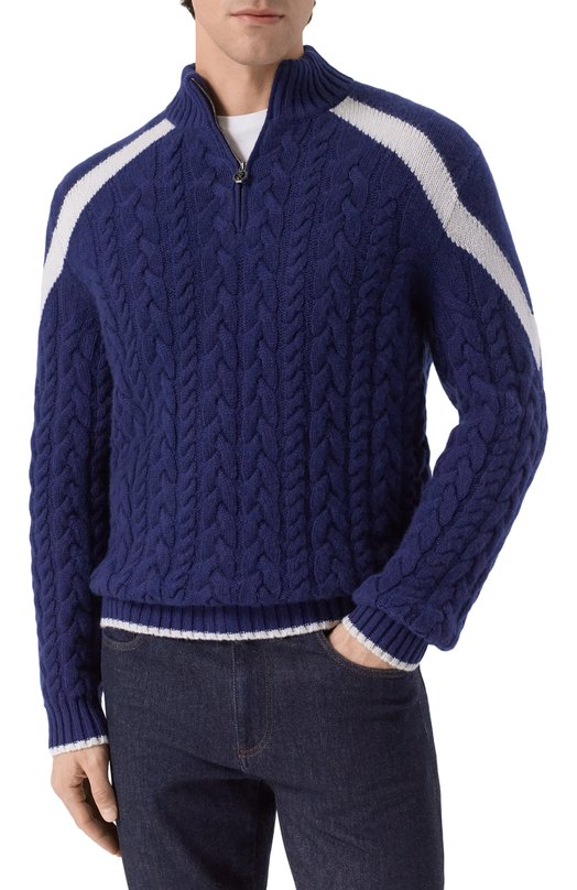 Кашемировый свитер Stefano Ricci K404005L01/F25465 Синий  K404005L01/F25465 Фото 3