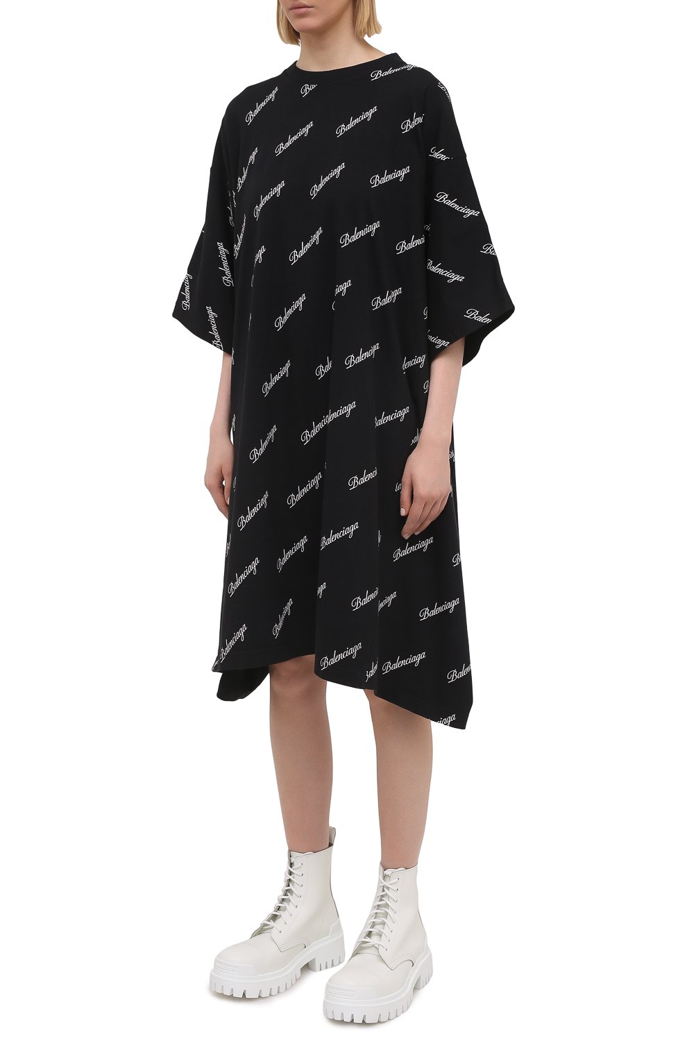 Хлопковое платье BALENCIAGA, арт. 646221/TJVJ5, фото 3