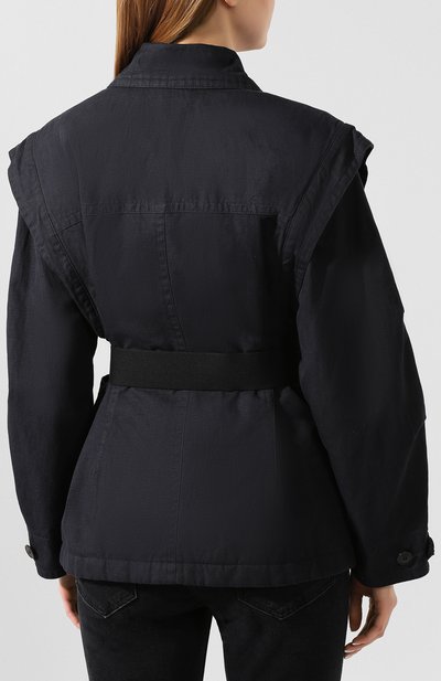 Хлопковая куртка ISABEL MARANT ETOILE черного цвета по цене 49950 руб., арт. VE1207-20P007E/RAINE, фото 4 Хлопковая куртка ISABEL MARANT ETOILE, арт. VE1207-20P007E/RAINE, фото 4