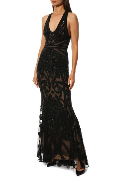 Шелковое платье ZUHAIR MURAD черного цвета по цене 995000 руб., арт. DRS18010/EMTU005, фото 2 Шелковое платье ZUHAIR MURAD, арт. DRS18010/EMTU005, фото 2