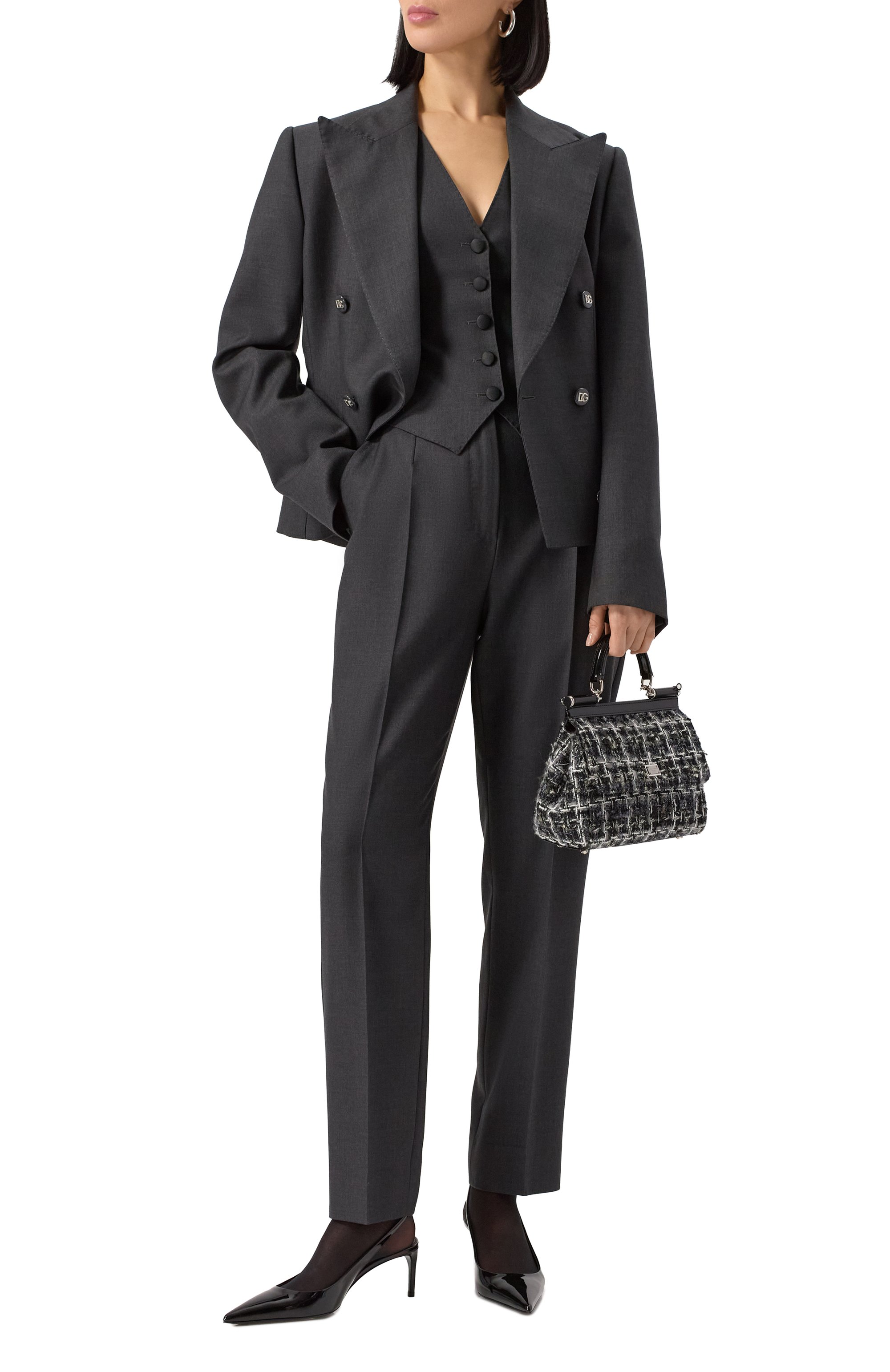 Шерстяные брюки DOLCE & GABBANA, арт. FTDAFT/FU287, фото 2