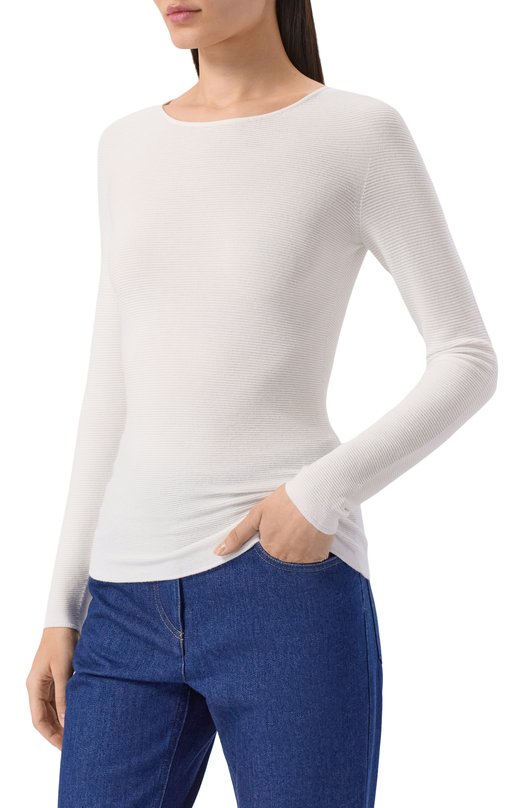 Пуловер из вискозы Giorgio Armani 8NAM31/AM05Z Белый  8NAM31/AM05Z Фото 3