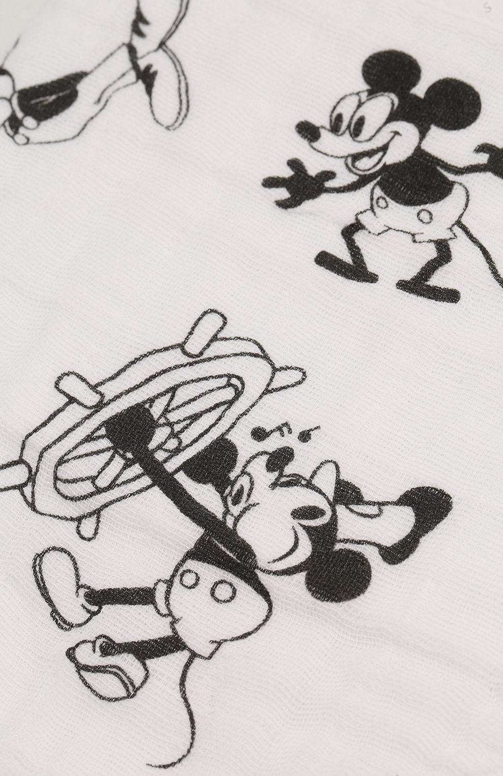 Хлопковый нагрудник ADEN+ANAIS черно-белого цвета по цене 1540 руб., арт. DISN800G, фото 2 Хлопковый нагрудник ADEN+ANAIS, арт. DISN800G, фото 2