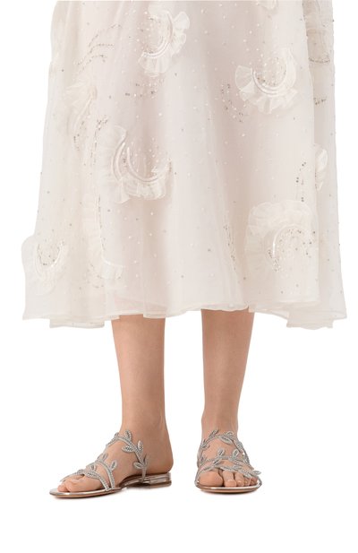 Кожаные шлепанцы flavia GIANVITO ROSSI, арт. G10038.05RIC.BMTARAR, фото 3