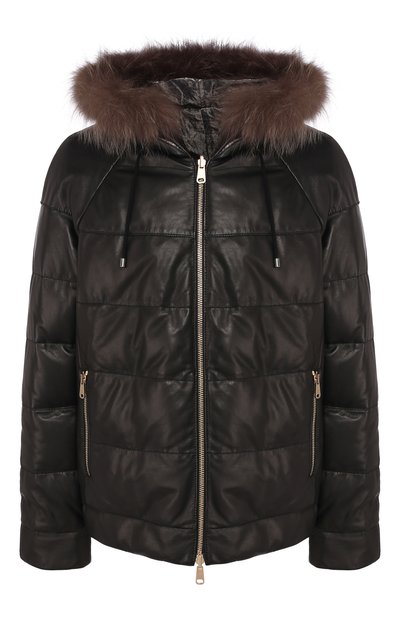 Женская кожаная куртка BRUNELLO CUCINELLI, арт. MPTAN8367