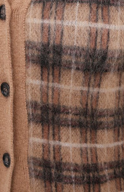 Кардиган N21 коричневого цвета по цене 49950 руб., арт. 20I N2S0/A019/7086, фото 5 Кардиган N21, арт. 20I N2S0/A019/7086, фото 5