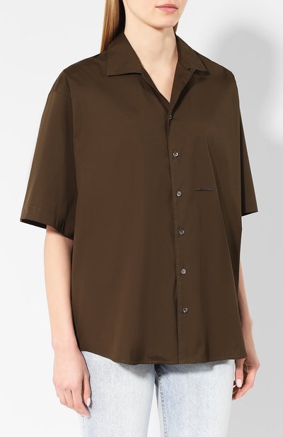Хлопковая рубашка DSQUARED2 зеленого цвета по цене 28300 руб., арт. S72DL0648/S44131, фото 3 Хлопковая рубашка DSQUARED2, арт. S72DL0648/S44131, фото 3