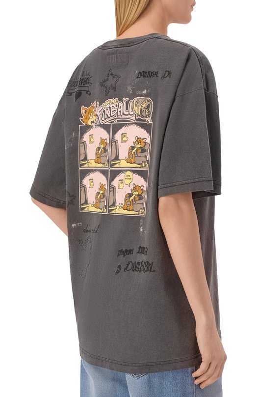 Хлопковая футболка DOMREBEL WHATS NEW/T-SHIRT Серый  WHATS NEW/T-SHIRT Фото 4