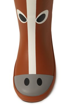 Детские резиновые сапоги STELLA MCCARTNEY коричневого цвета, арт. TV0R06 | Фото 4 (Нос: Не проставлено; Материал внешний: Резина; Кросс-КТ: резиновые; Автоматизация состава: Проставлено)