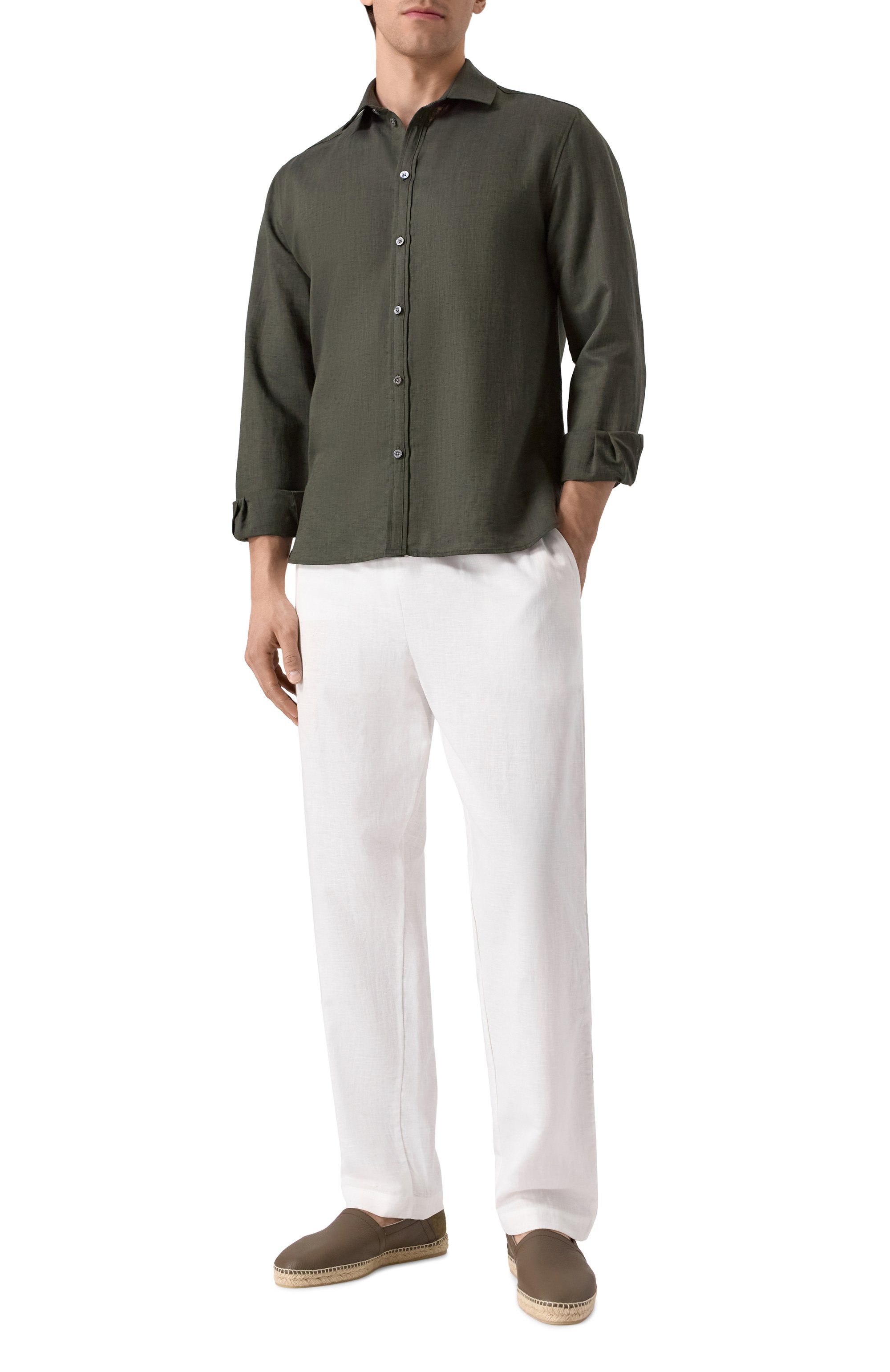 Рубашка изо льна и хлопка ZIMMERLI, арт. 23202, фото 2