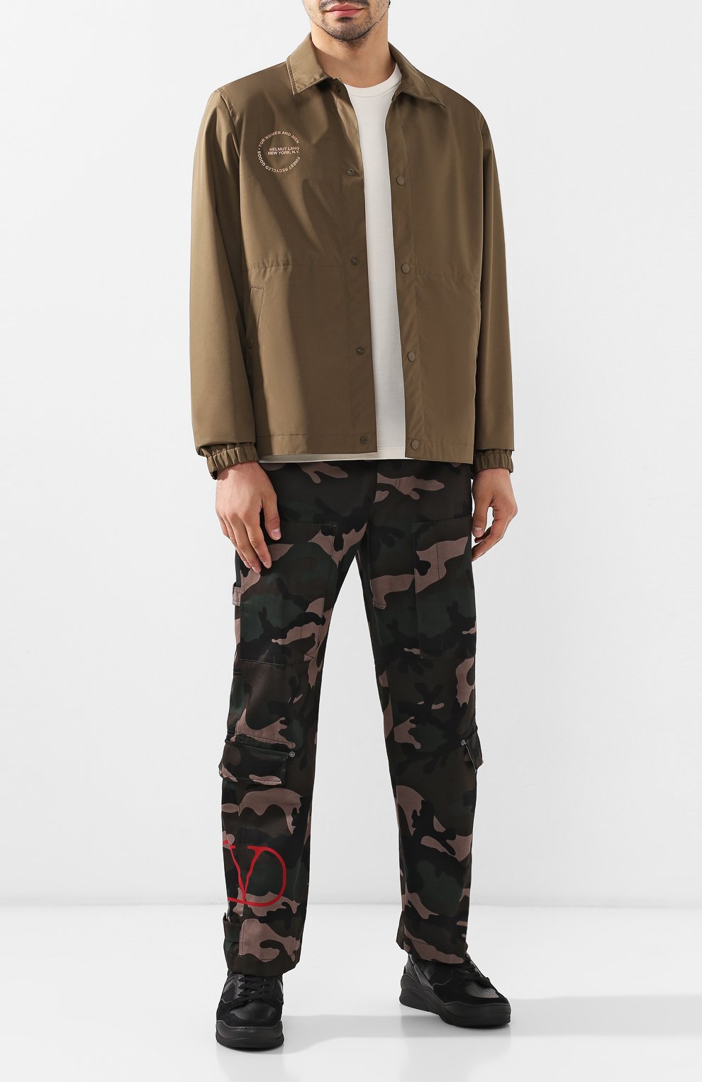 Куртка HELMUT LANG хаки цвета по цене 23450 руб., арт. J04HM104, фото 2 Куртка HELMUT LANG, арт. J04HM104, фото 2